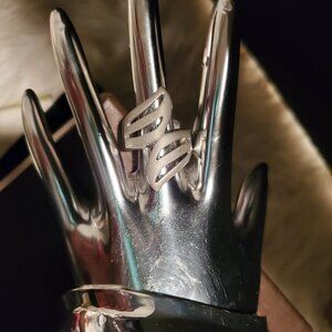 Matte Sterling Silver 2.5" Ring (size 8)